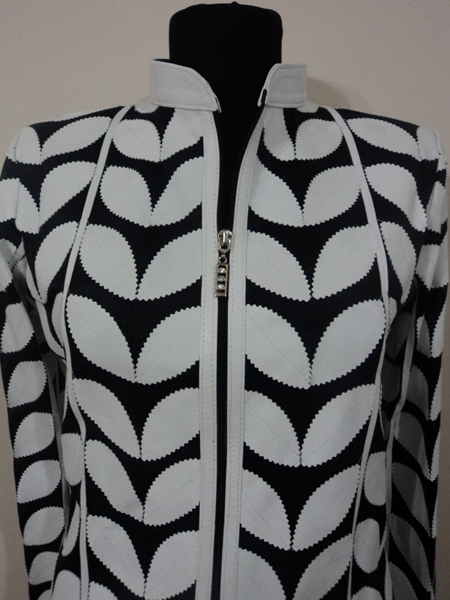 Womens White Leather Jacket